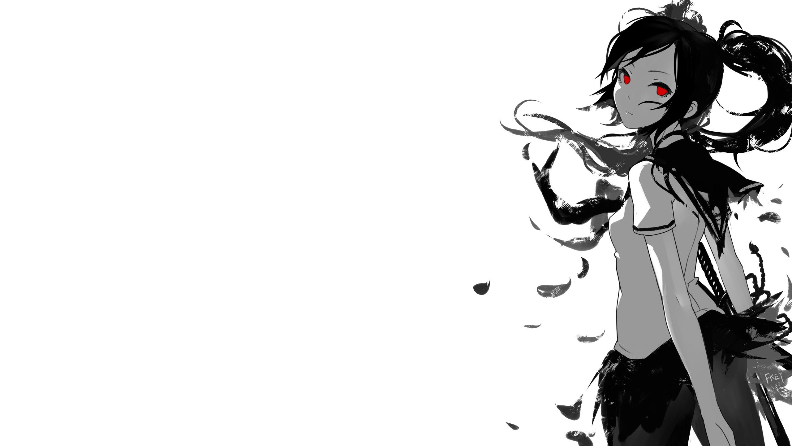 Anime Black And White Wallpaper Aesthetic