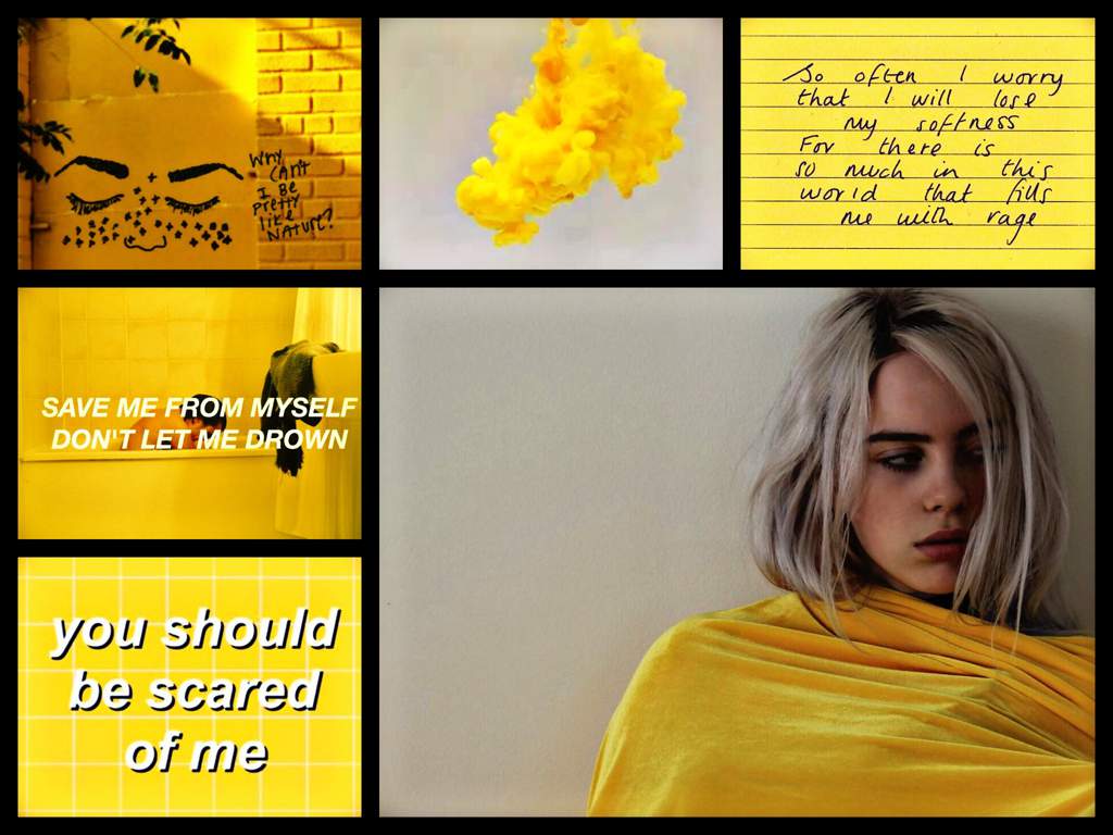 Billie Eilish Yellow Wallpaper