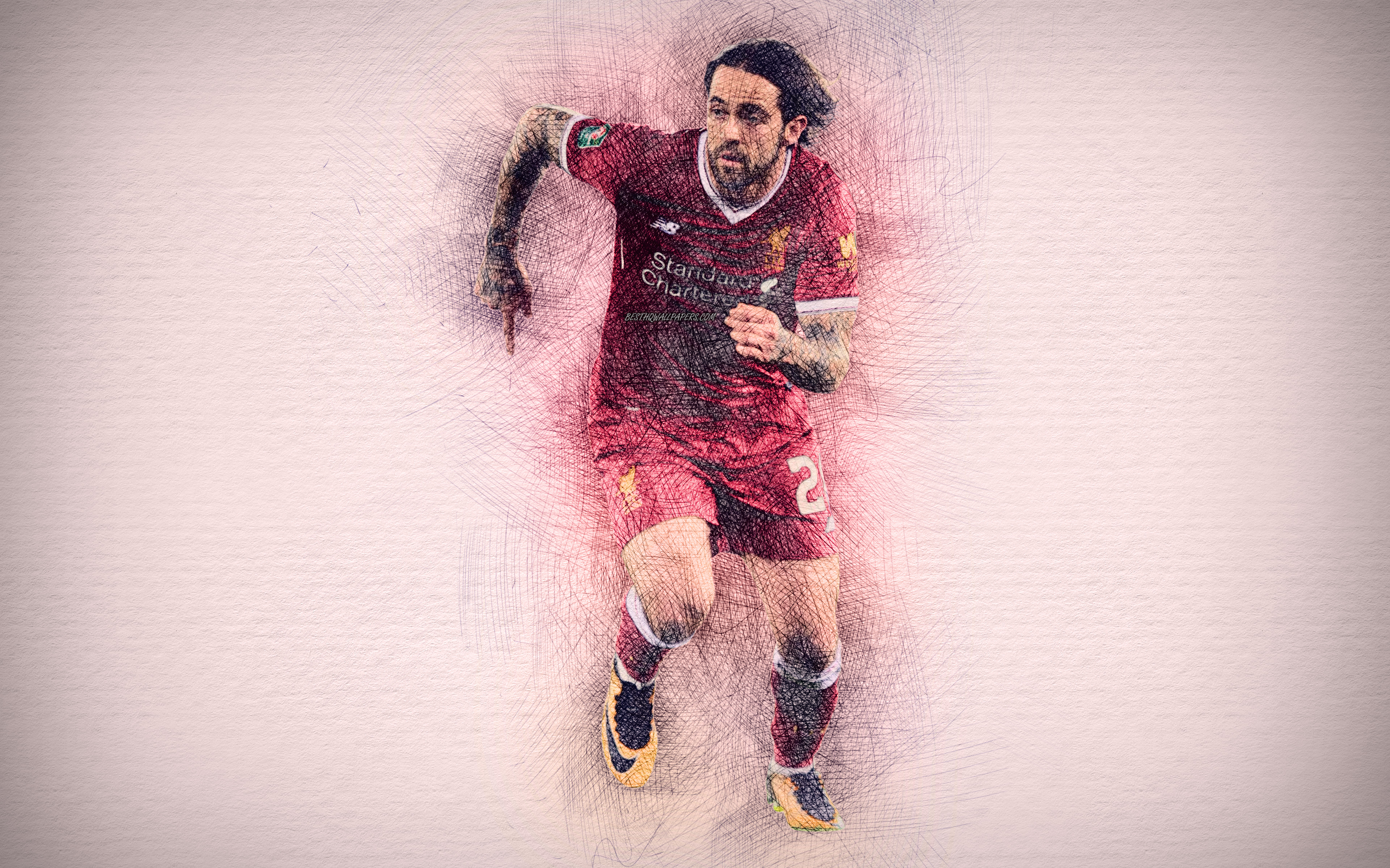 Download wallpaper Danny Ings, 4k, artwork, football stars, Liverpool, Ings, soccer, Premier League, footballers, drawing Danny Ings, FC Liverpool for desktop with resolution 3840x2400. High Quality HD picture wallpaper
