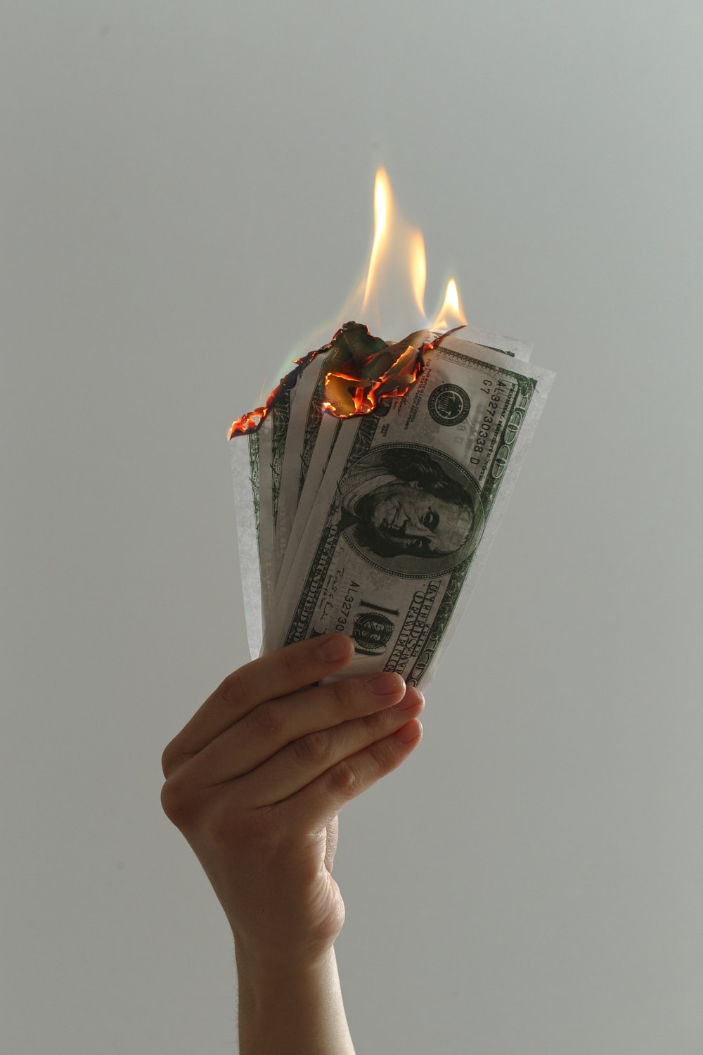 Burning Money Picture. Download Free Image