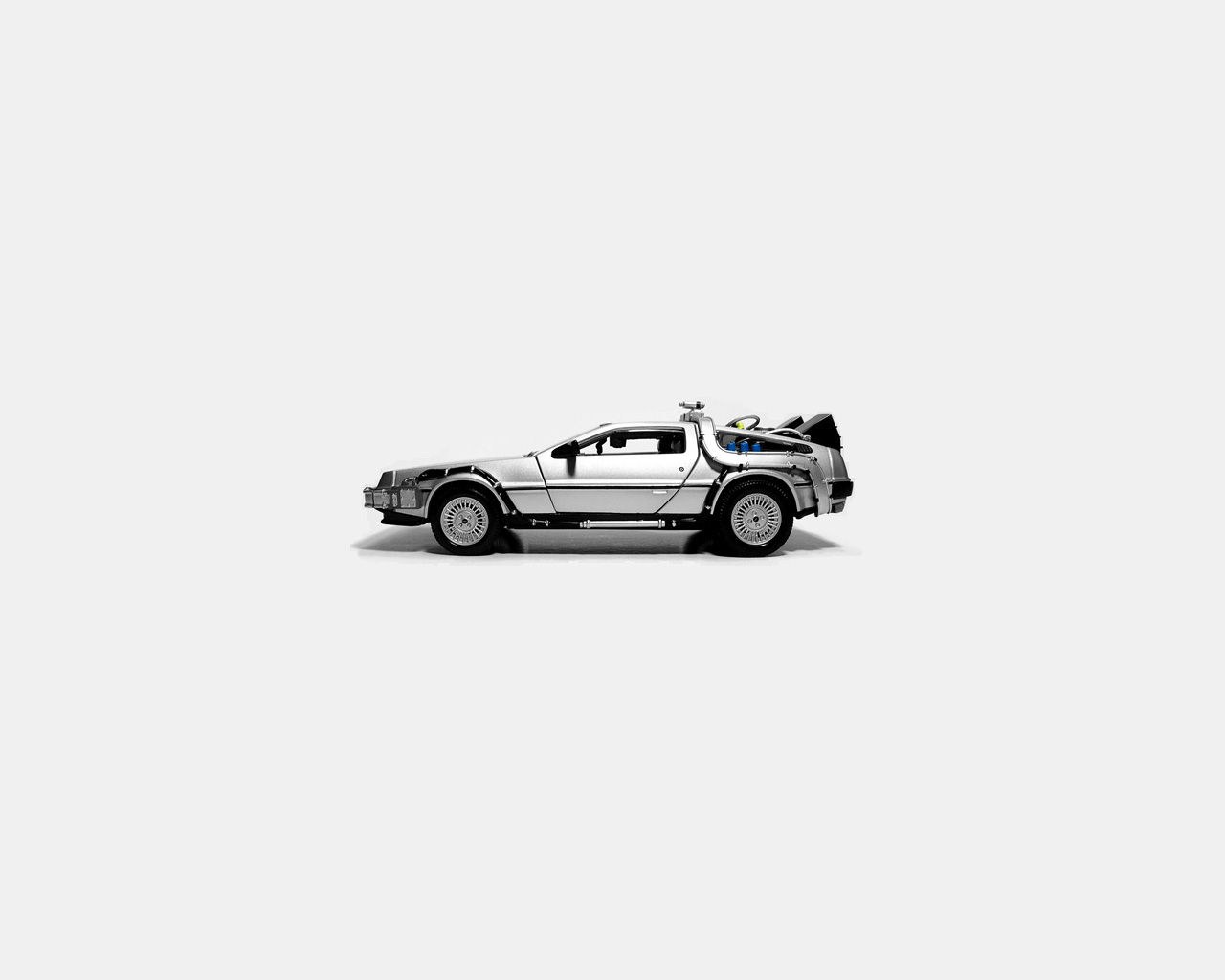Wallpaper, Back to the Future, Back to the Future II Movies, Back to the Future III Movie, car, Marty McFly, Dr Emmett Brown, minimalism, white 1280x1024