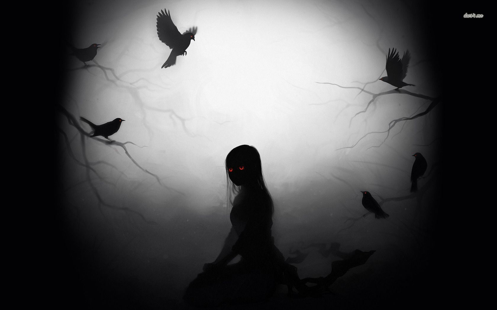 Silhouette of a red eyed girl HD wallpaper. Silhouette wallpaper, Woman silhouette, Wallpaper