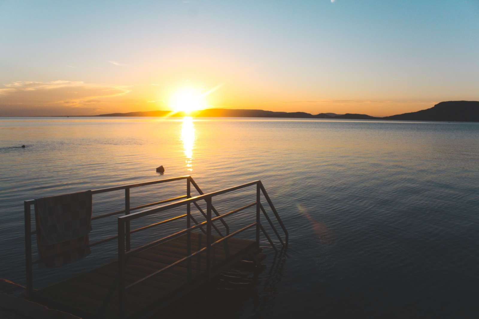Wallpaper, Hungary, Lake Balaton, nature, lake, landscape, mountains, water, summer, sunset 2560x1707
