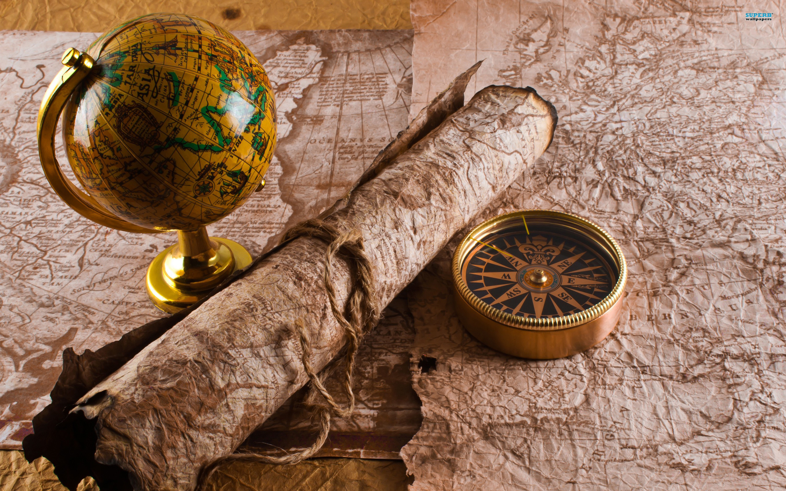 Old Compass Wallpaperx1600
