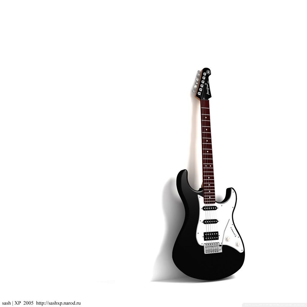 White guitar wallpaper