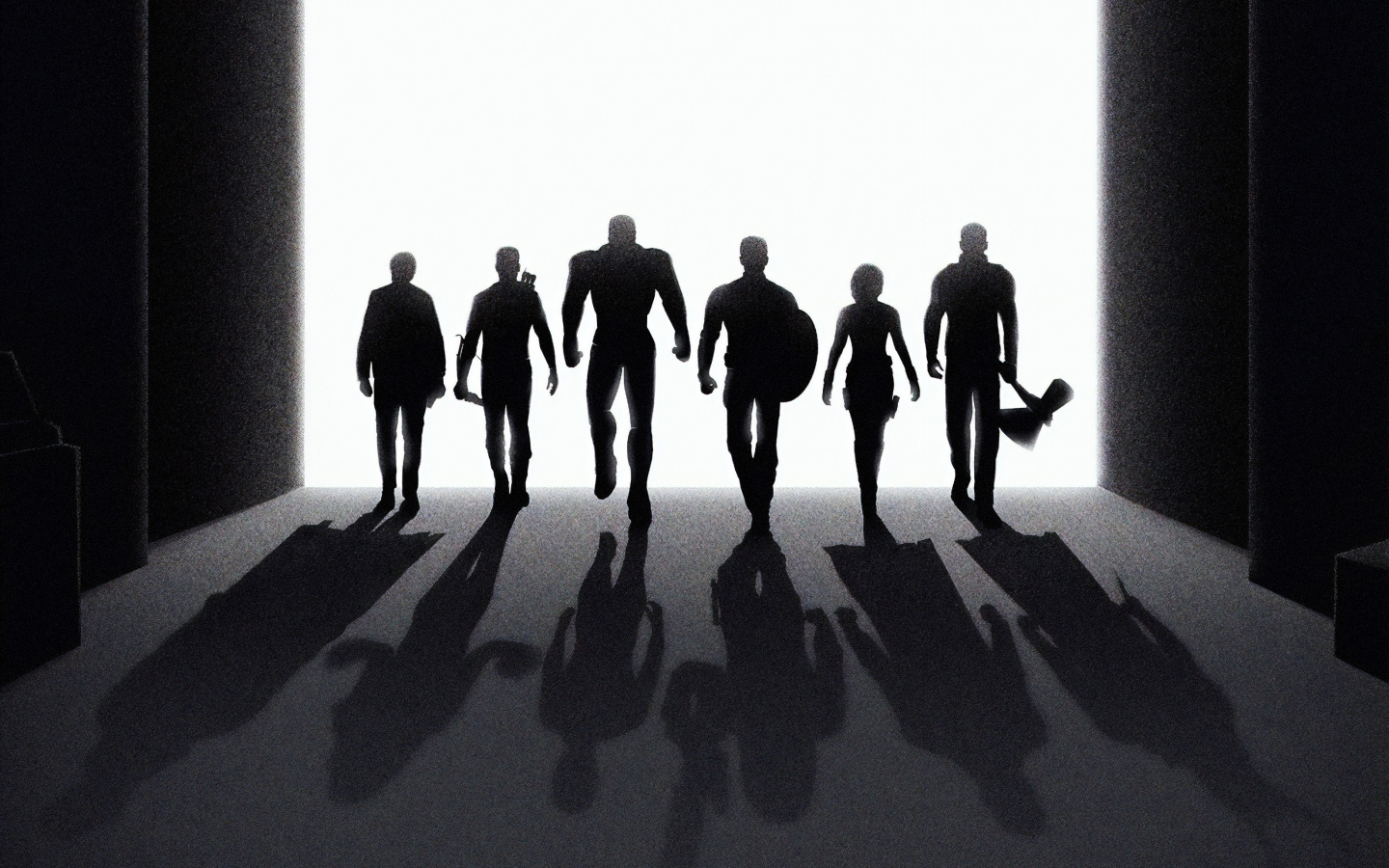 superhero group silhouette