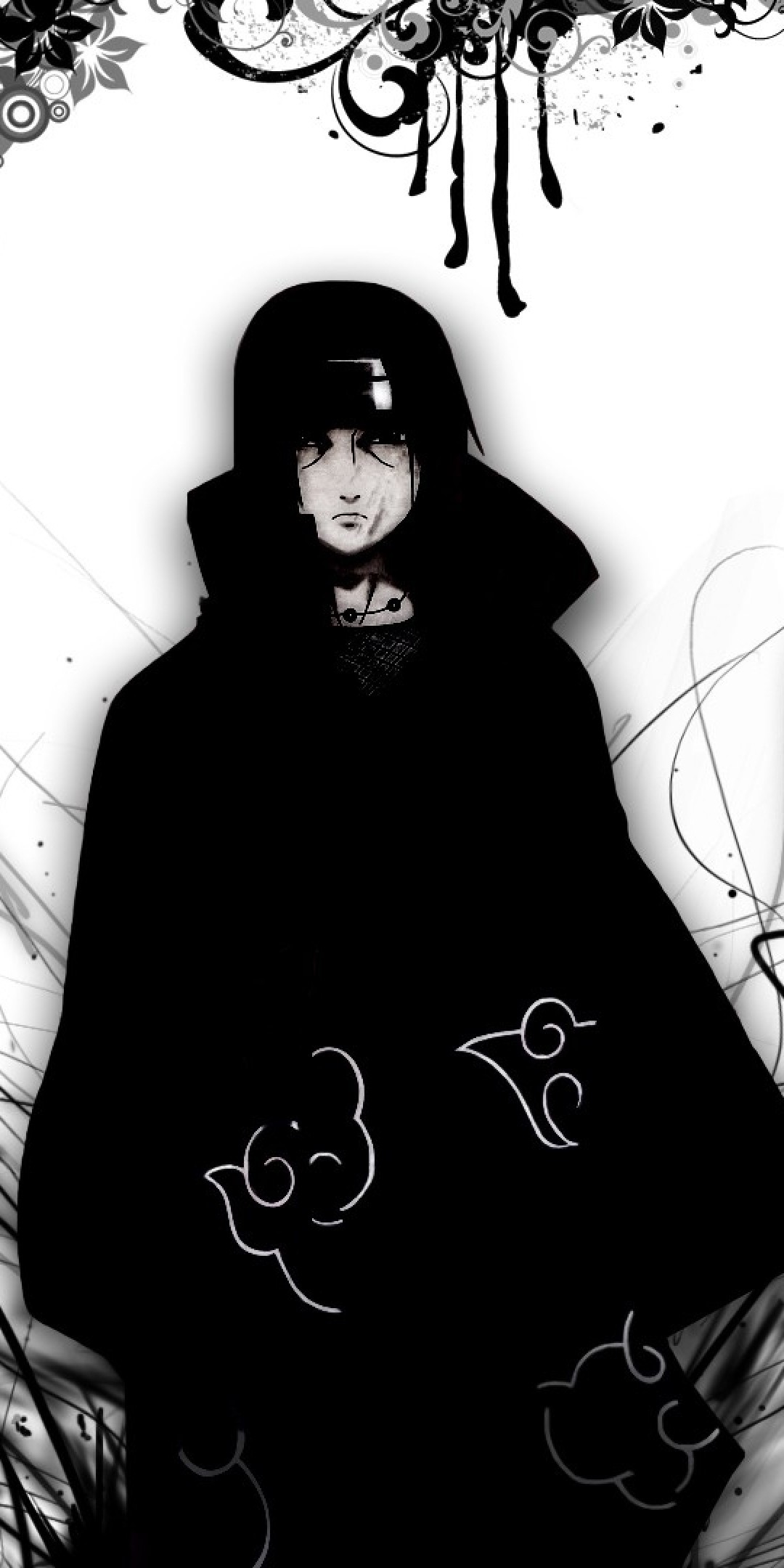 Uchiha Sasuke, Naruto, Black And White, Akatsuki Manga Wallpaper 1080p