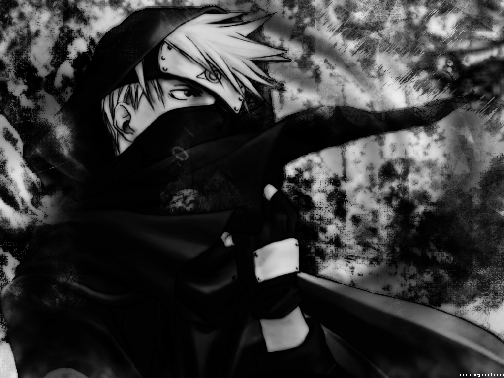 Naruto Wallpaper: KAKASHI- black and white day