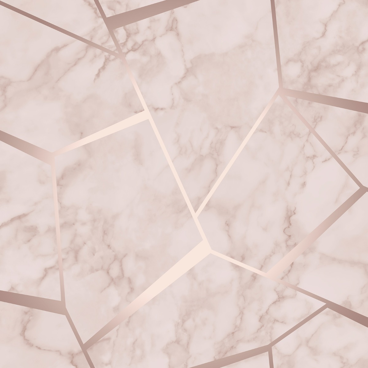 Fractal Geometric Marble Wallpaper Gold Metallic