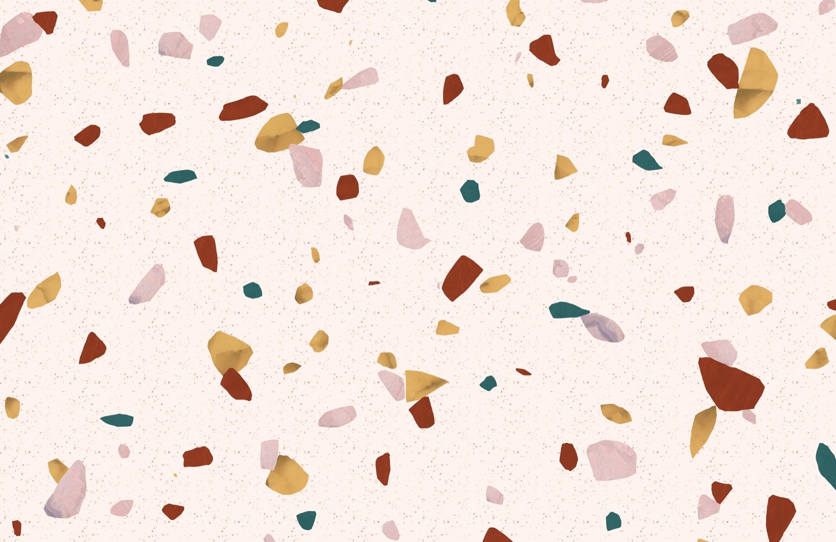 Neutral Colour Marble Stone Terrazzo Print Wallpaper Mural