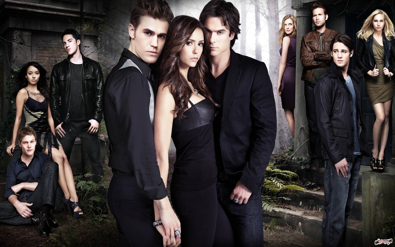 TVD Cast Vampire Diaries Actors Wallpaper