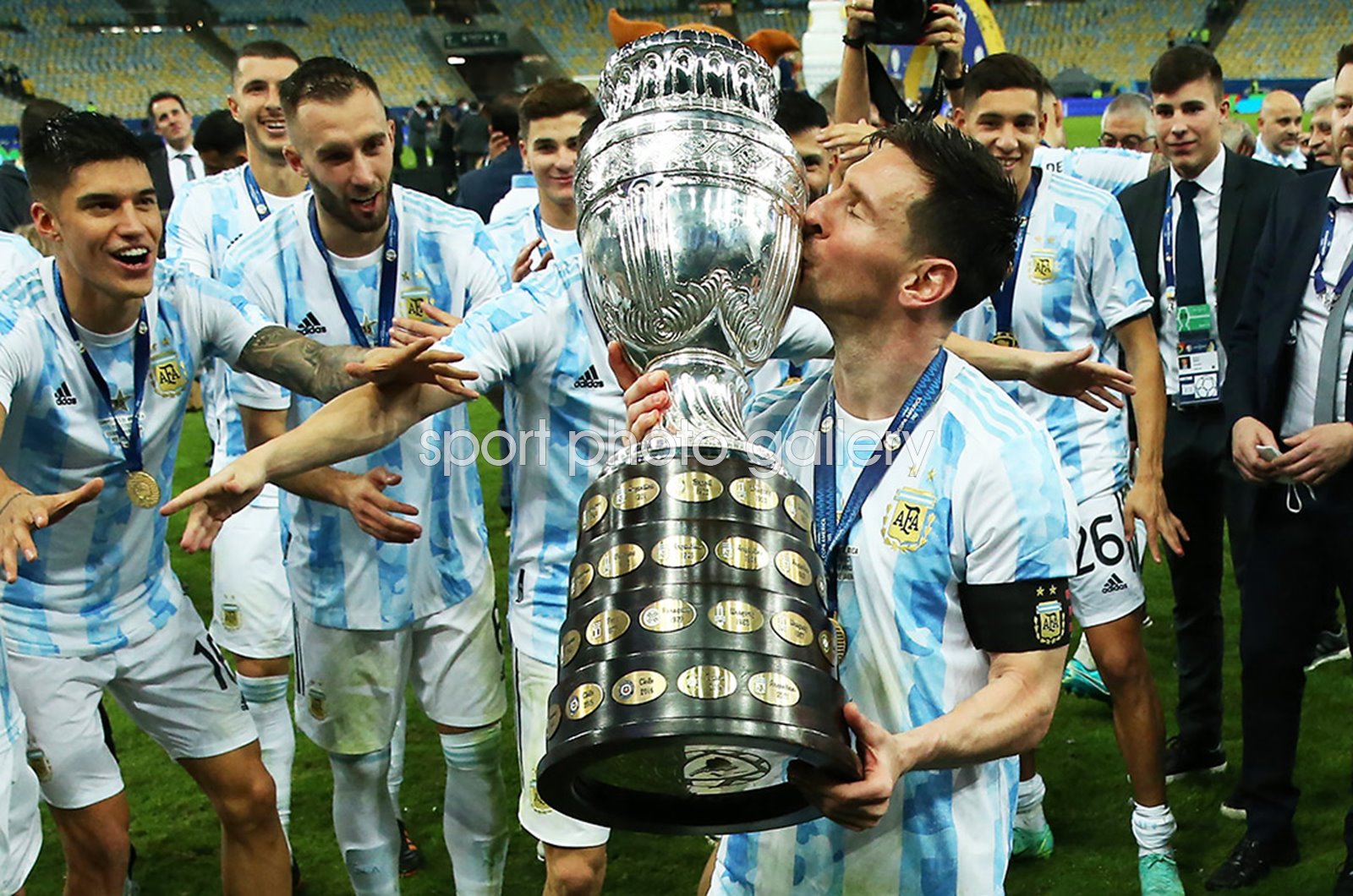 Lionel Messi Argentina Copa America Trophy 2021 Image