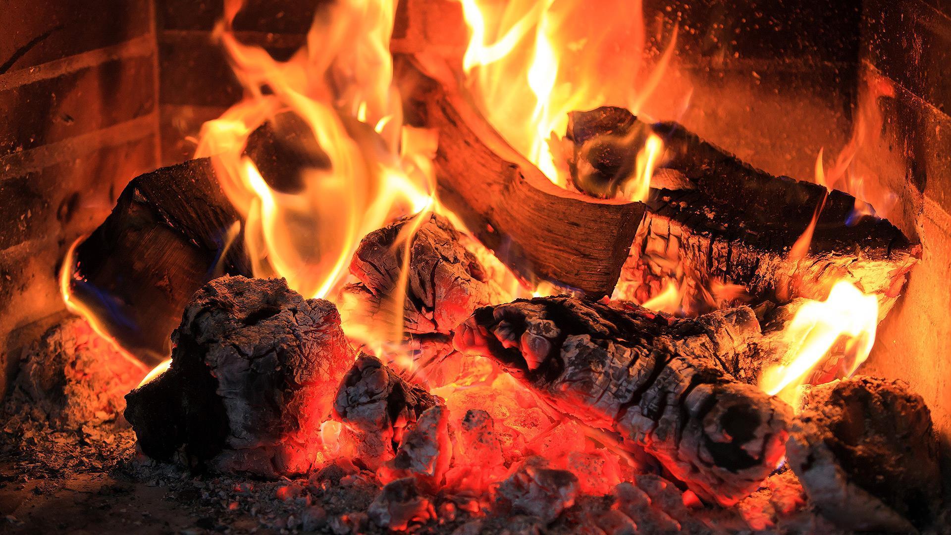 Burning wood. Live wallpaper for Android