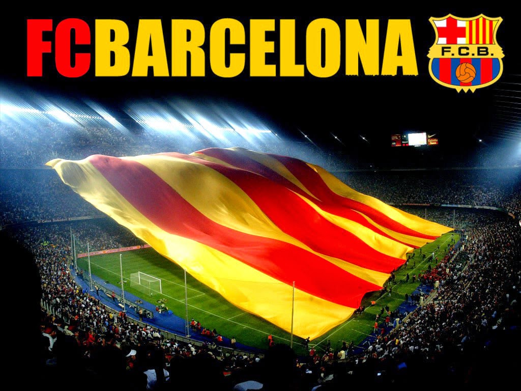 Barcelona Club Wallpapper Flag Camp Nou