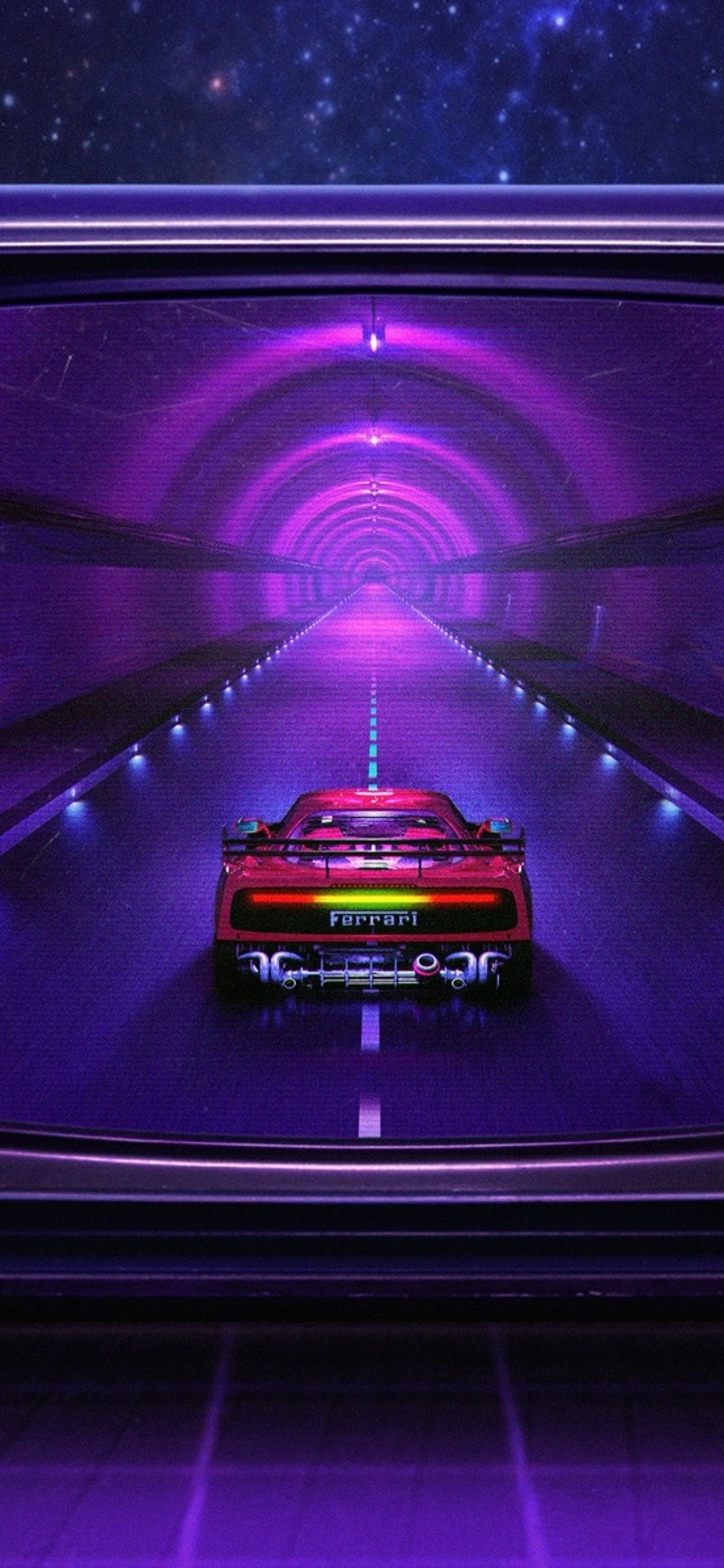 Racing Car Tv Synthwave iPhone XS MAX HD 4k Wallpaper, Image, Background, Photo and Picture