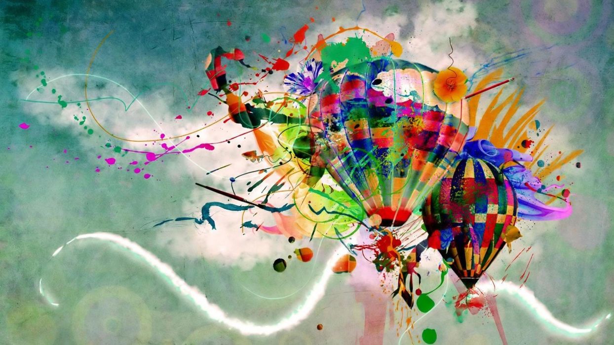 Colorful Aesthetic illustration wallpaperx1080