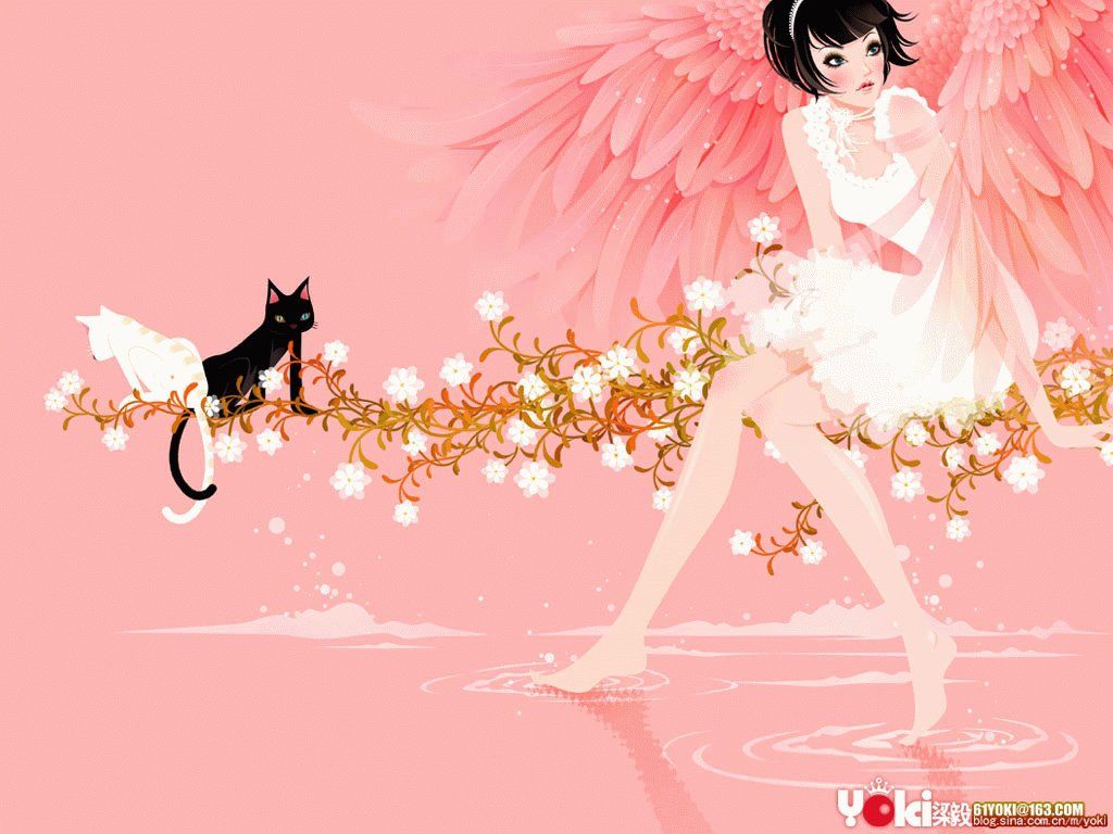 Pink Angel Wallpaper Free Pink Angel Background