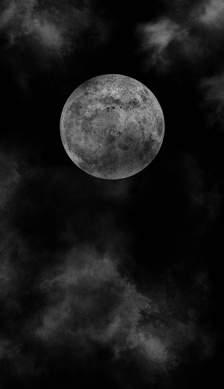 Download Dark Full Moon wallpaper by Agfct now. Browse millions of. Dark phone wallpaper, Dark black wallpaper, Black wallpaper iphone dark