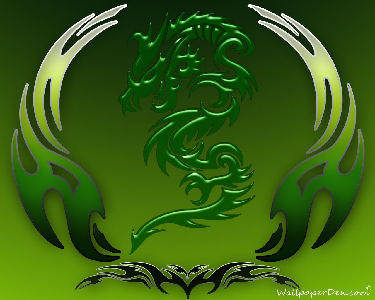 Free Green Dragon Wallpaper
