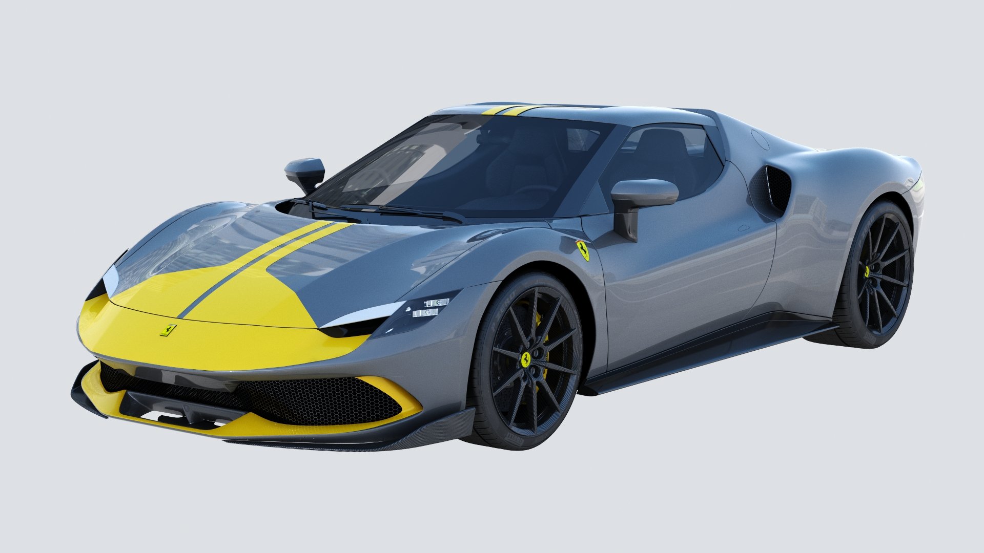 Ferrari 296 GTB Assetto Fiorano 2022 3D Model
