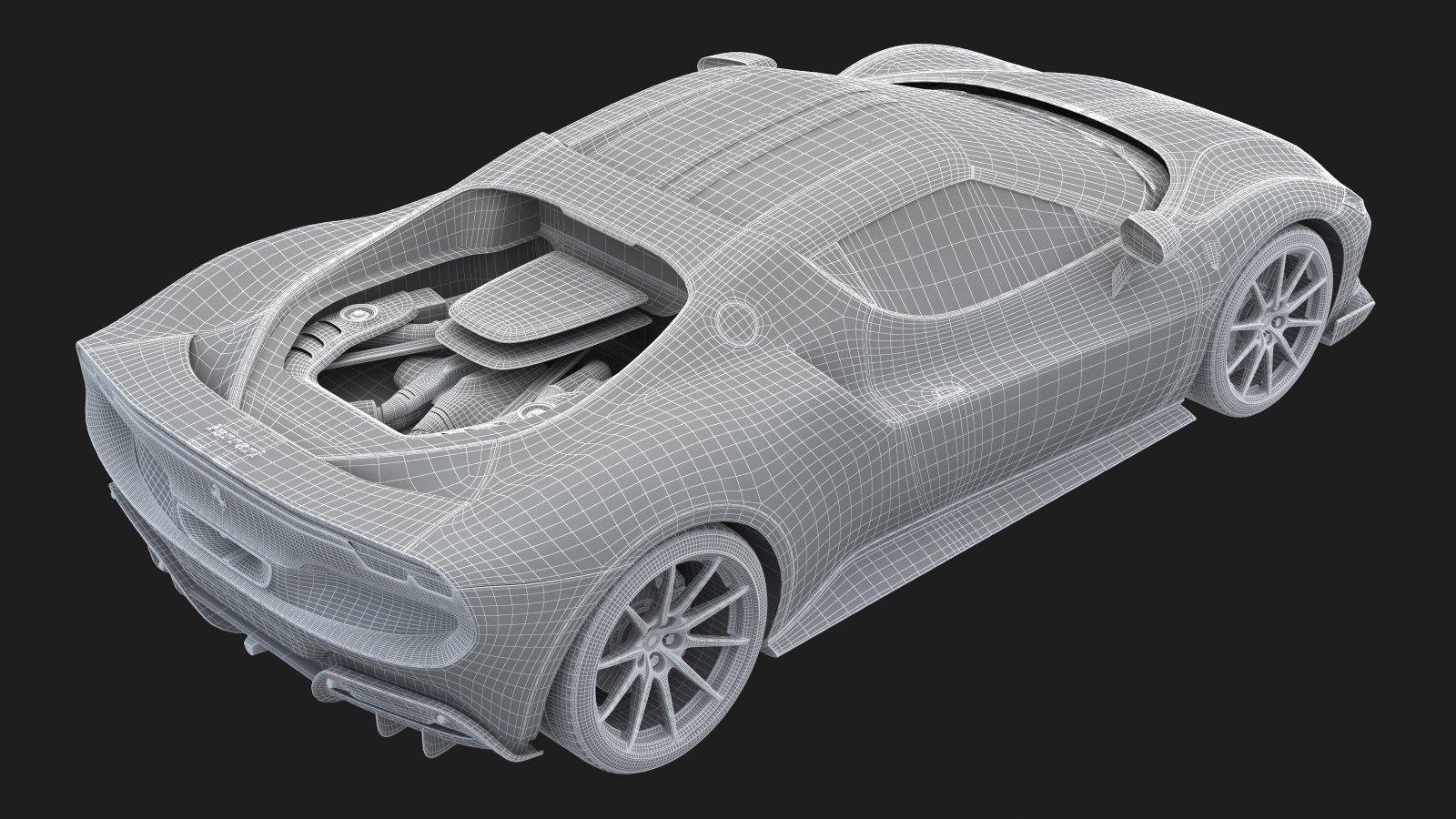 Ferrari 296 GTB Assetto Fiorano 2022 3D Model