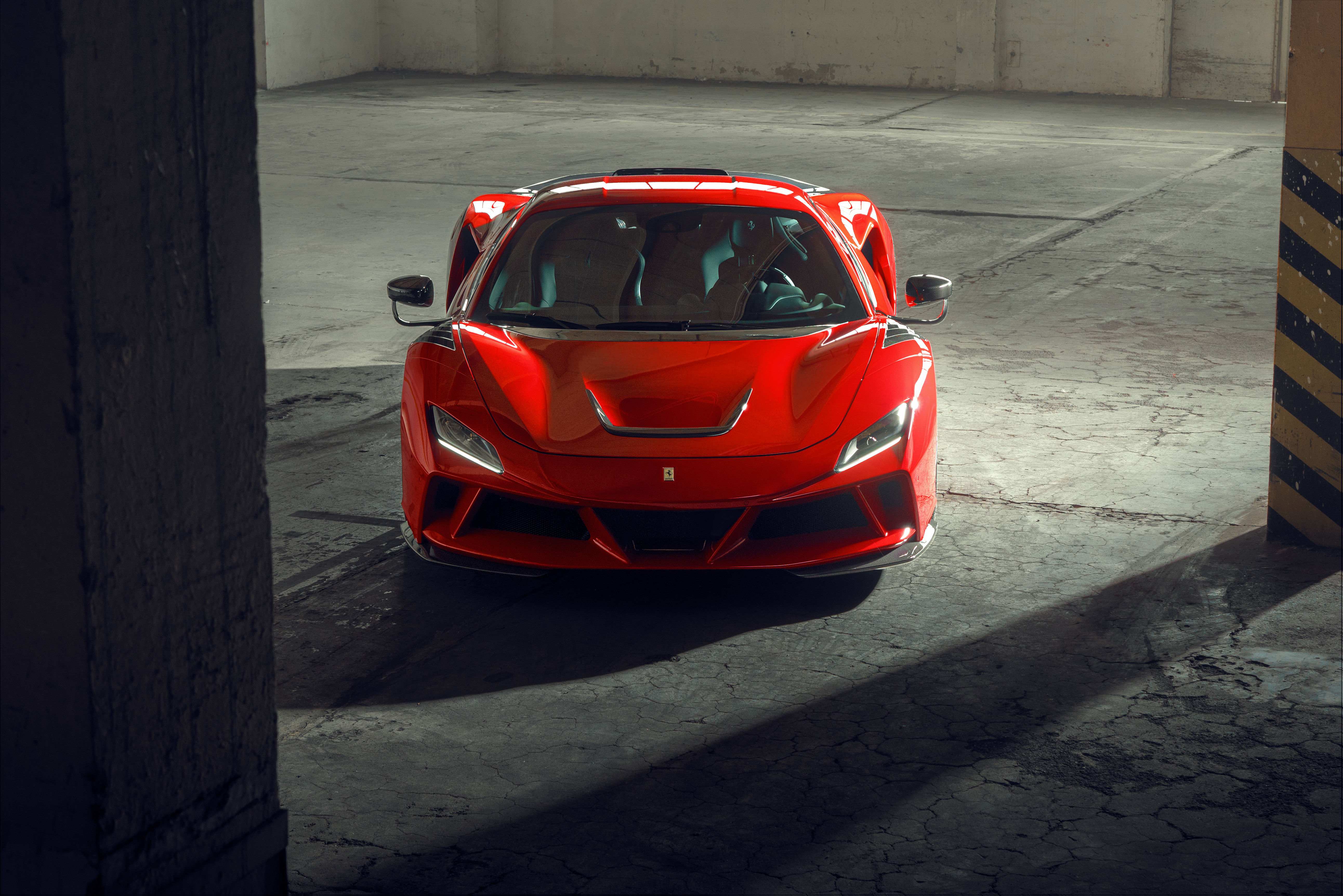 Red 2021 Novitec Ferrari F8 Tributo N Largo 4k Ultra HD Wallpaper
