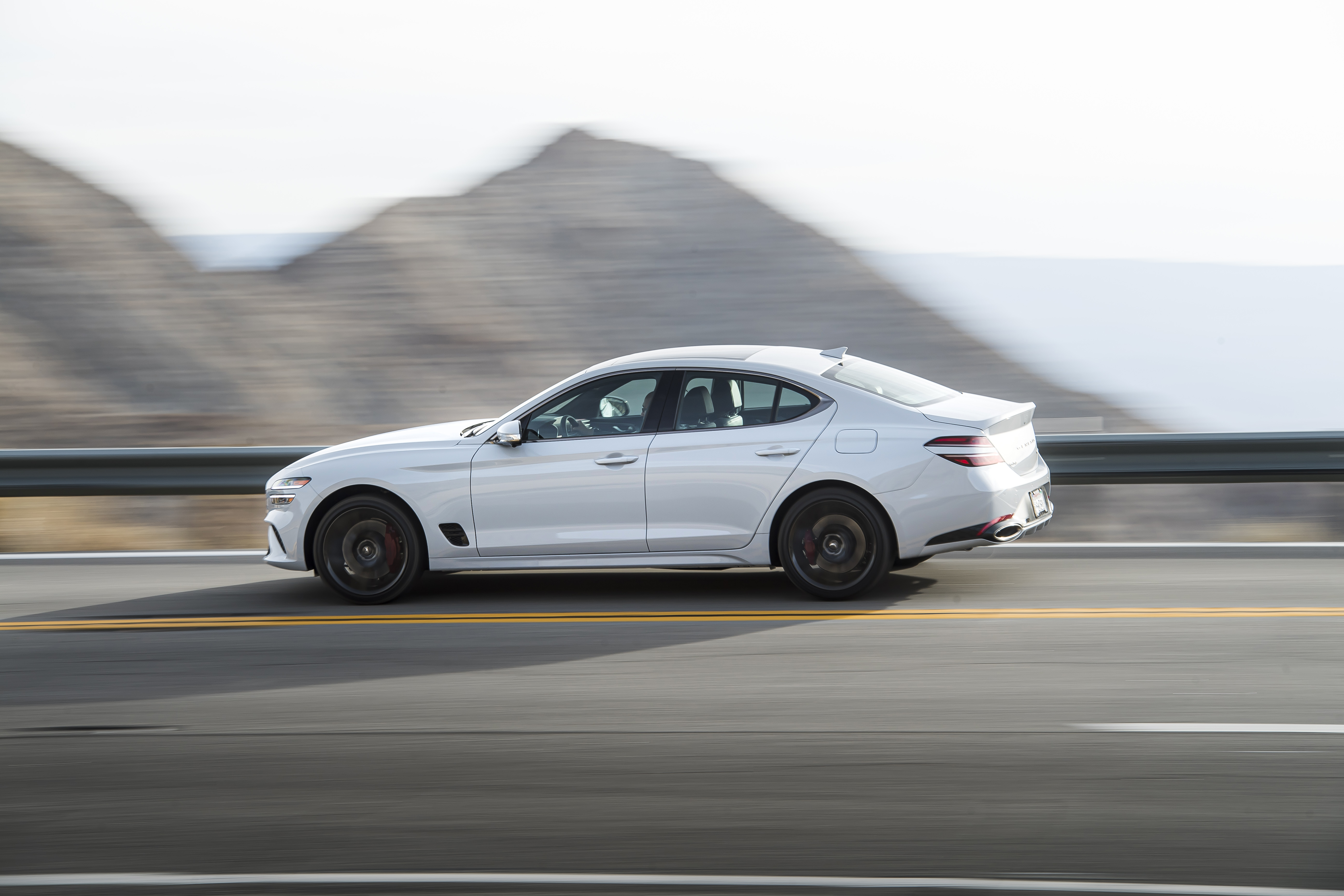 White 2022 Genesis G70 3.3T AWD 4k Ultra HD Wallpaper