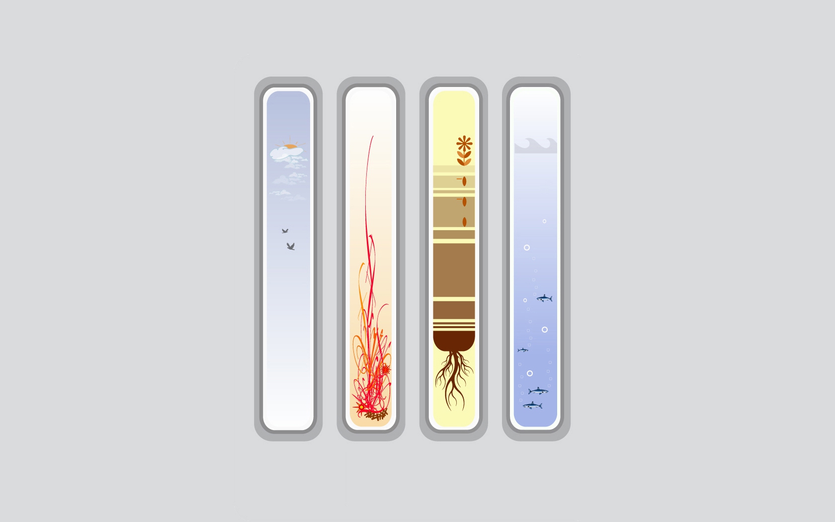 winter minimalistic autumn summer elements spring calendar 1680x1050 wallpaper