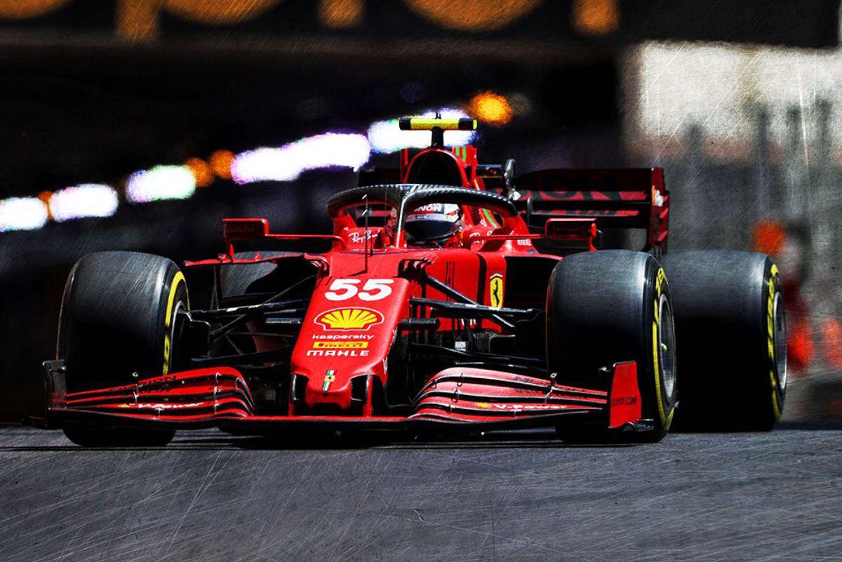 Ferrari SF21 Monaco GP 2021 Carlos Sainz Jr. 2nd Place 1:18