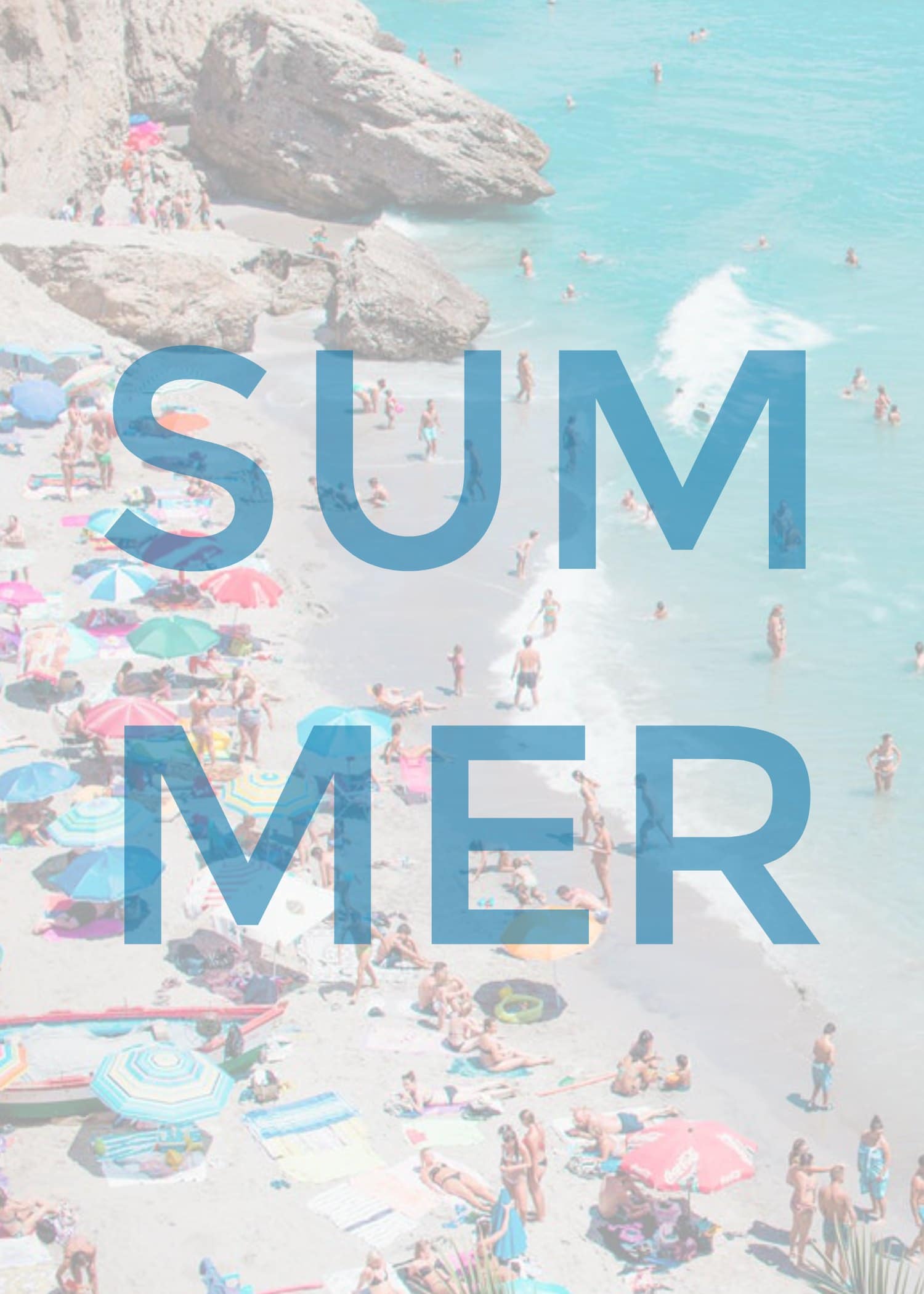 Free Summer Beach Phone Wallpaper for Four