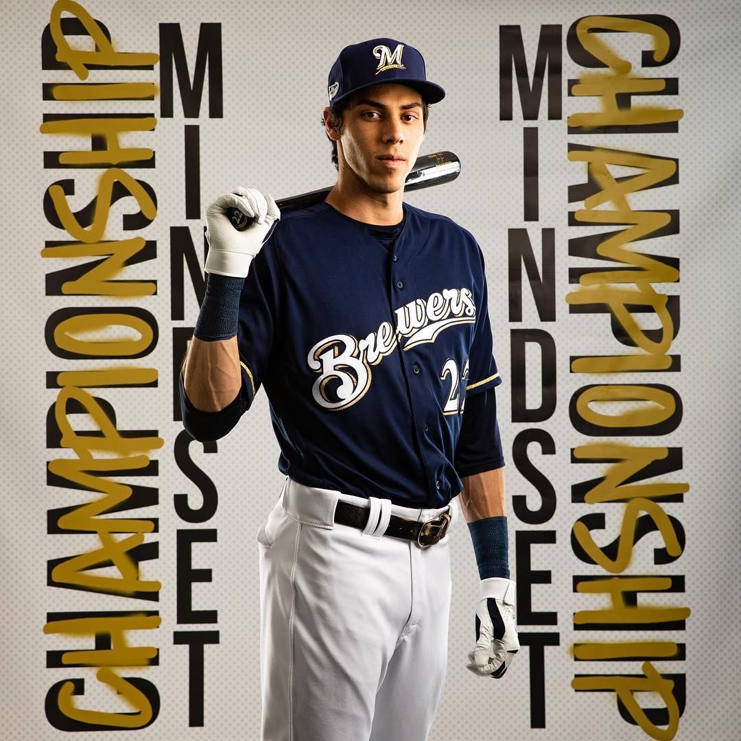 Which one will be your new wallpaper? #OurCrewOurOctober. Christian yelich, Brewers baseball, Baseball boys