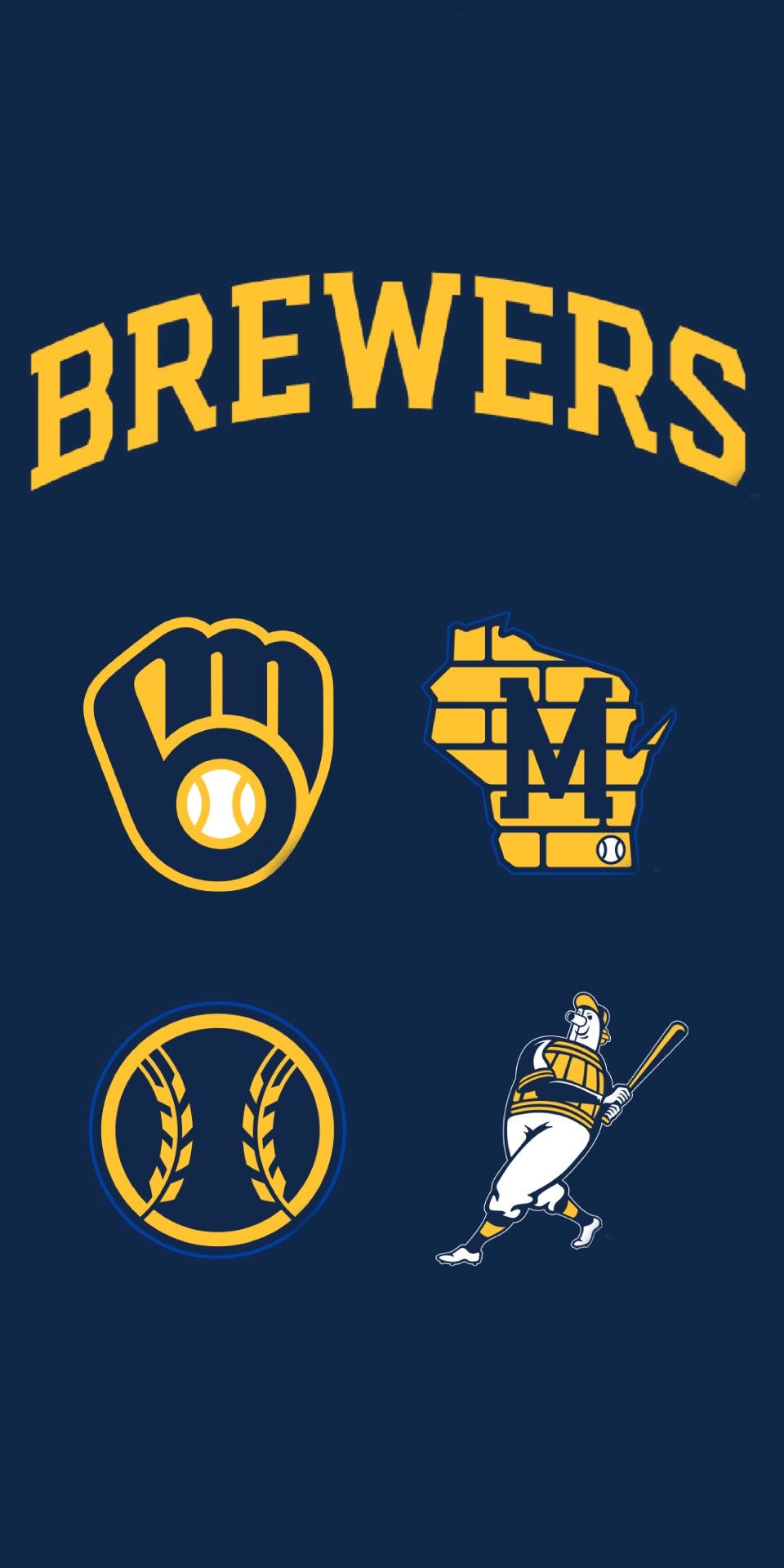 Brewers New School Wallpaper. Milwaukee brewers, Brewers, Brewers baseball