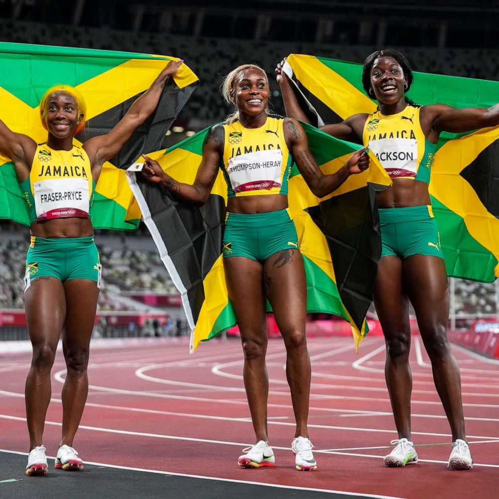 Jamaica Sweeps Women's 100m At Tokyo Olympics As Elaine Thompson Herah Sets Record