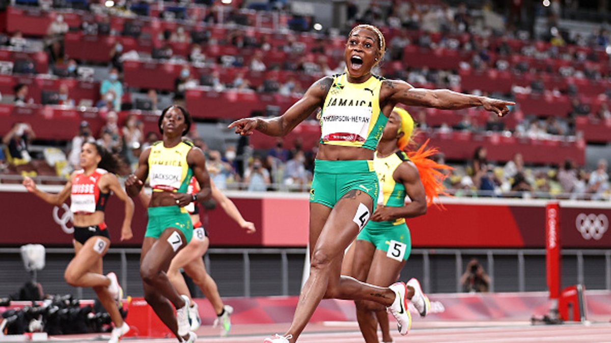 Jamaica's Elaine Thompson Herah breaks Florence Griffith Joyner's record in 100m final
