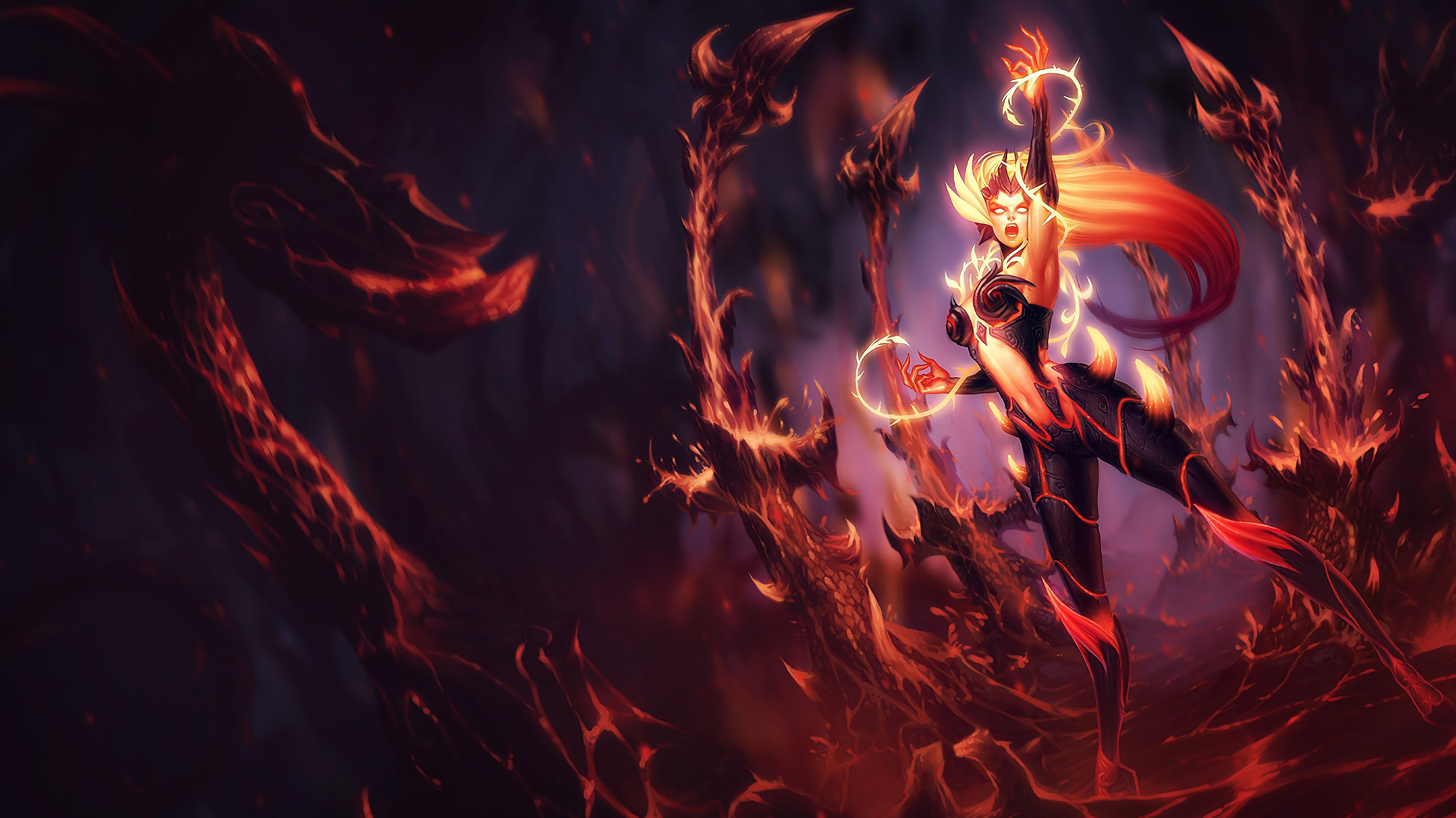 Wildfire Zyra LoL Splash Art League of Legends 4K