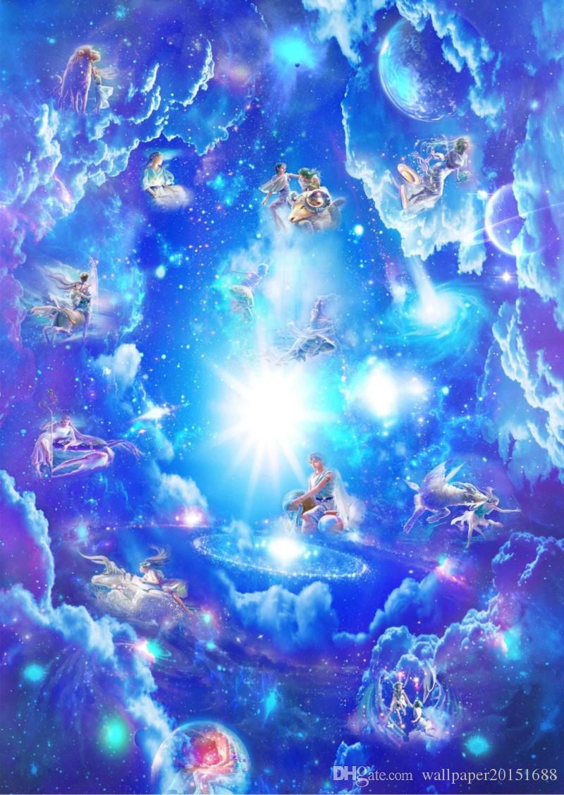 Custom Any Size Photo Twelve Constellations Ceilings Mural 3D Ceiling Murals Wallpaper From Wallpaper20151688, $5.74