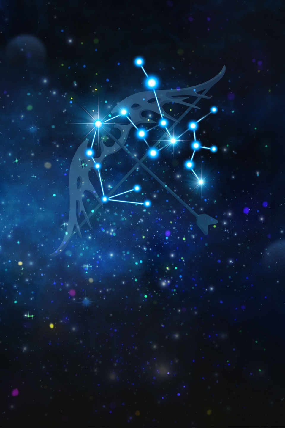 Constellation Sagittarius Beautiful Starry Sky Background Synthesis Wallpaper Image For Free Download