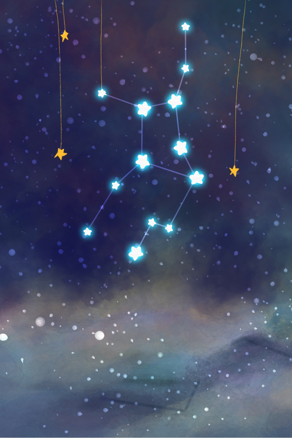 Twelve Constellations Psd Layered Banner, 12 Constellations, Virgo, Constellation Background Image for Free Download
