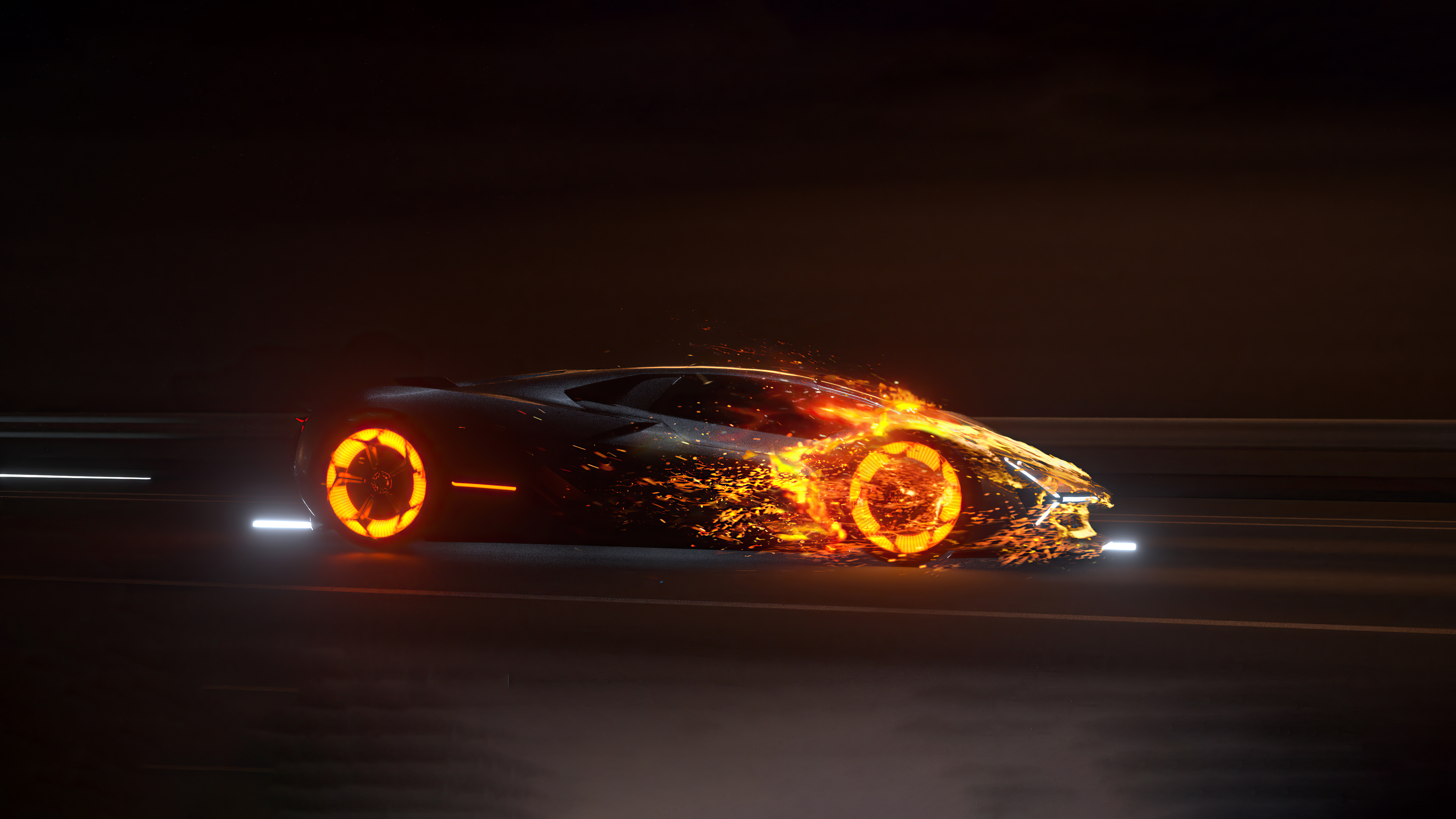 Lamborghini In Flames 5k, HD Cars, 4k Wallpaper, Image, Background, Photo and Picture