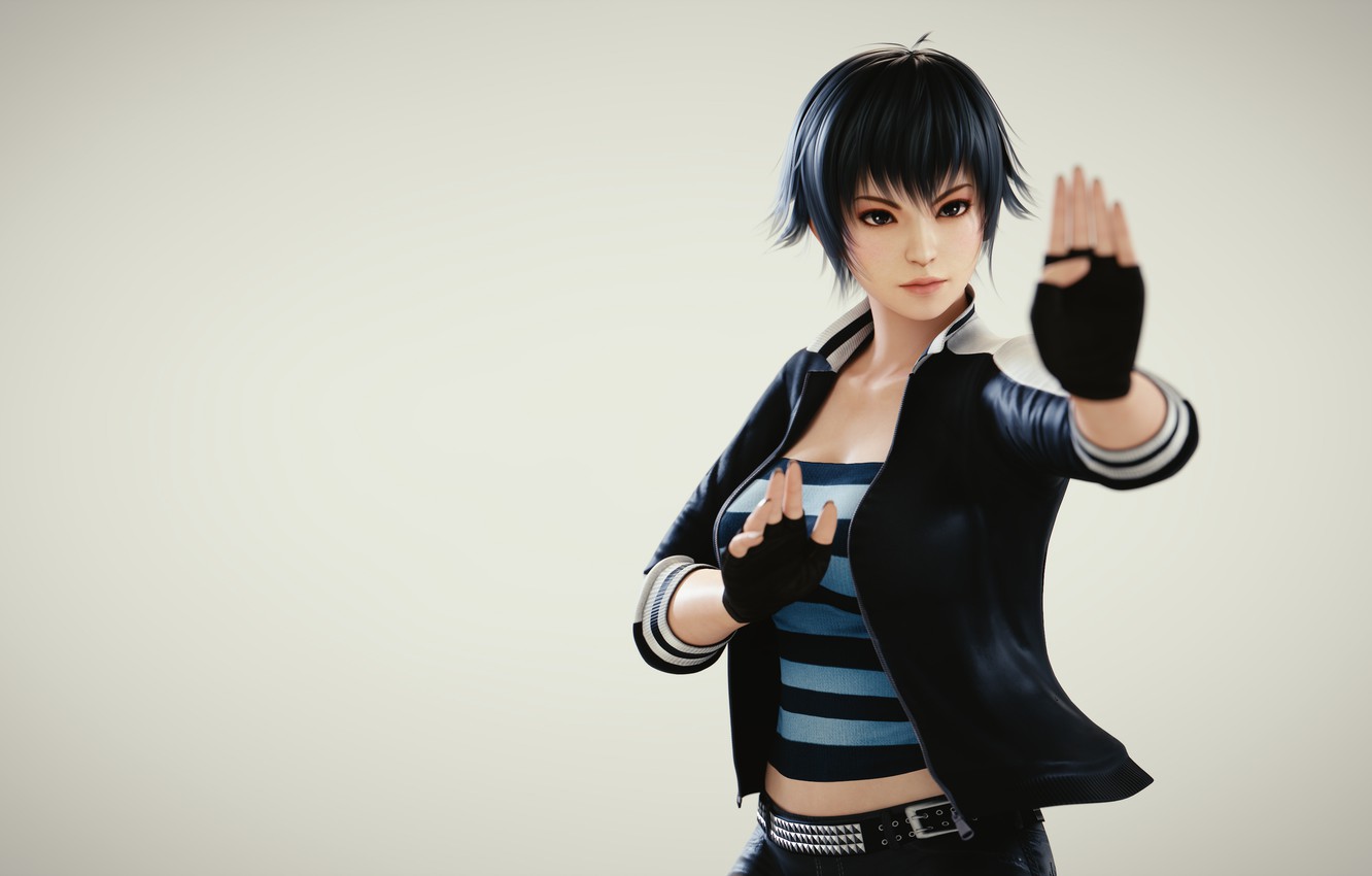 Wallpaper girl, rendering, hand, glove, stand, Street fighter, Pai Chan, Virtua Fighter image for desktop, section рендеринг