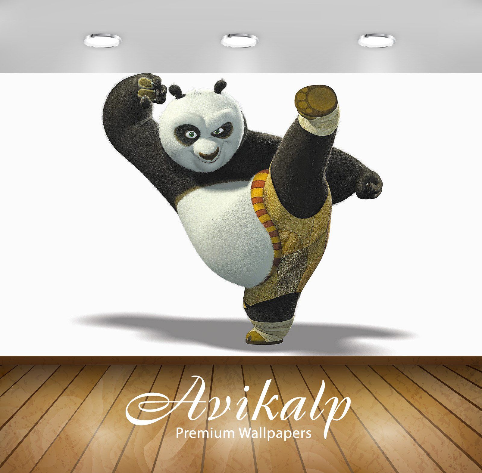 Avikalp Exclusive Awi3432 Kung Fu Panda Cartoon Full HD Wallpaper for Living room Hall Kids Room. Kids room wallpaper, Full HD wallpaper, 3D wallpaper cartoon