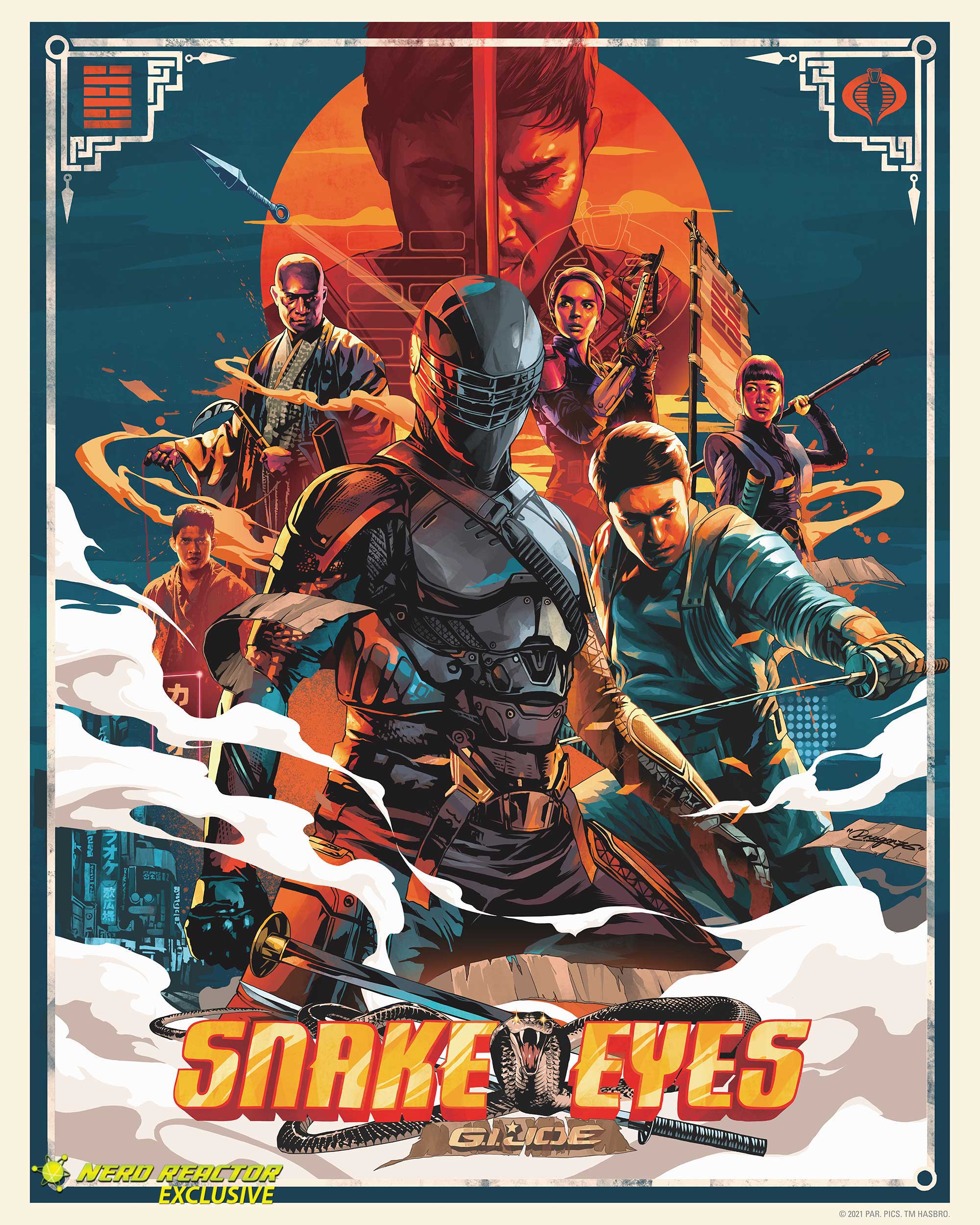 First Look at Snake Eyes: G.I. Joe Origins Character Poster from Dragon76
