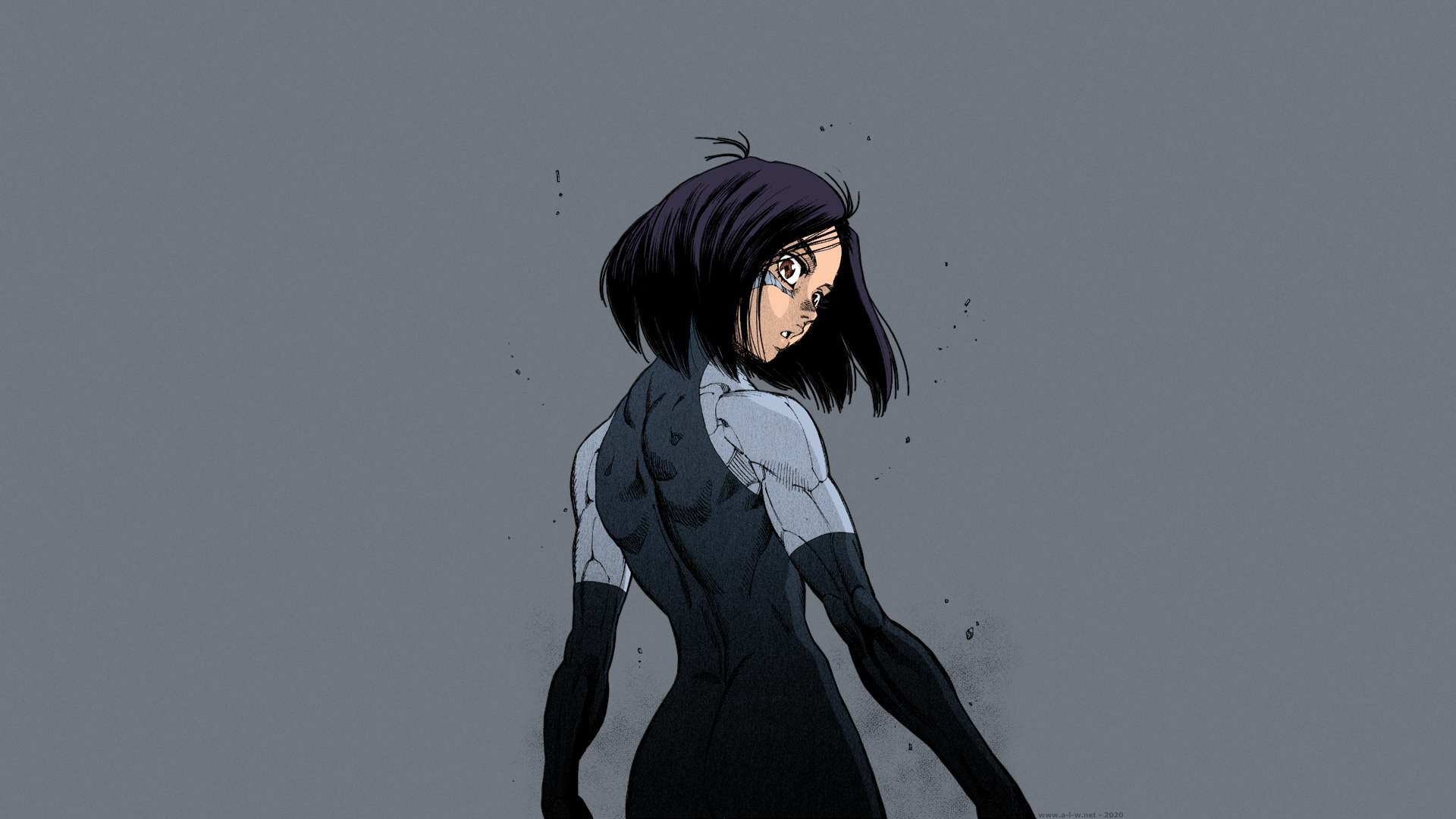 Battle Angel Alita Alita Battle Angel GUNNM Gally Alita Short Hair Dark Hair Cyborg Anime Manga Anim Wallpaper:1920x1080