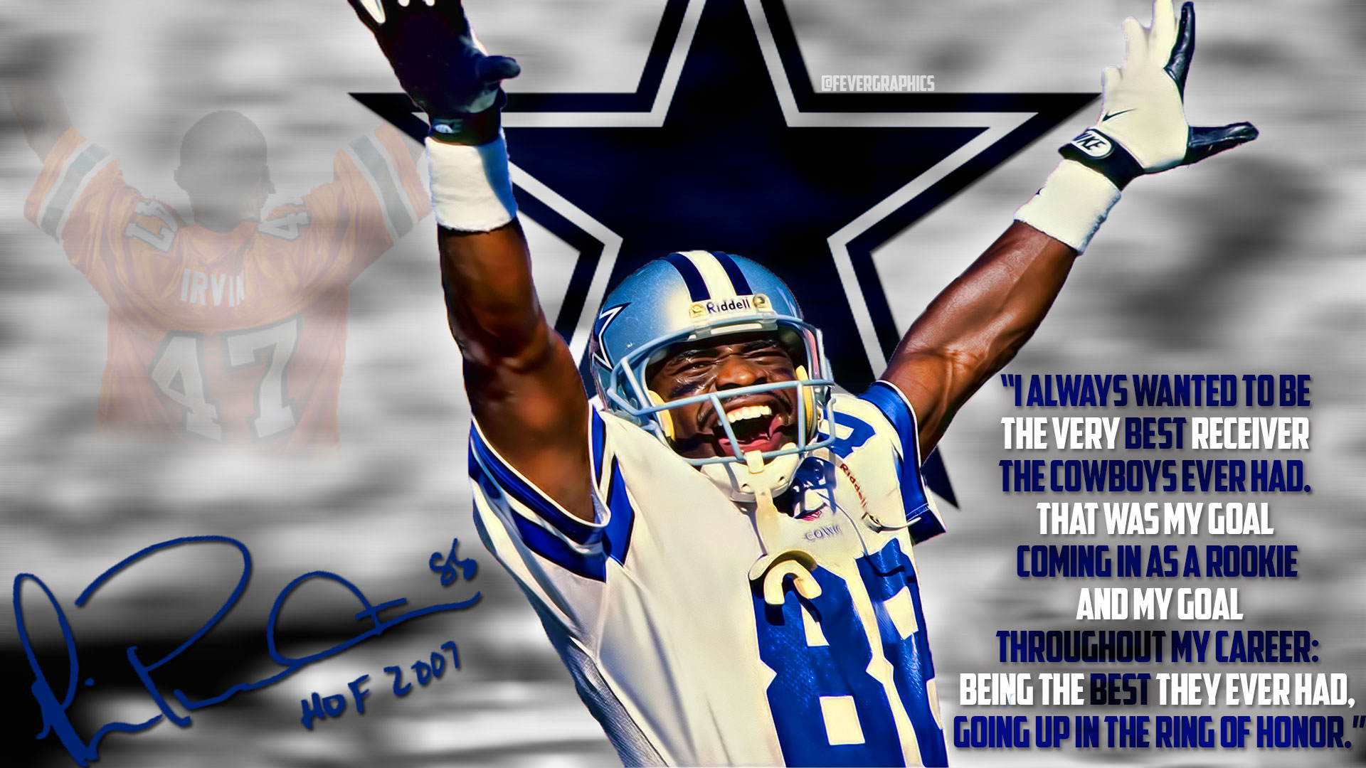 Cowboys sub! I made you guys a Michael Irvin wallpaper, I hope you guys like it! If there's anything you'd want me to change let me know and I'll try