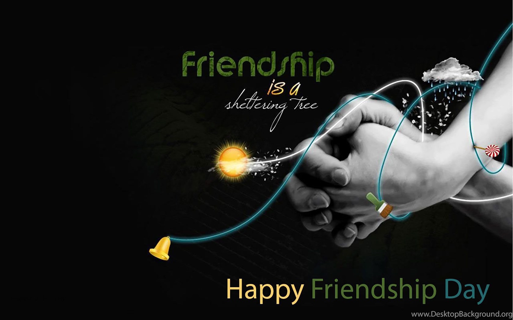 Happy Friendship Day Wallpaper With Quotes Desktop Background