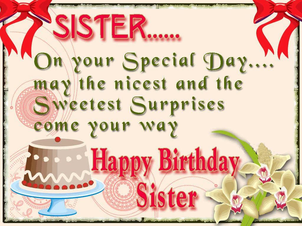 Happy Birthday Image With Quotes For Sister