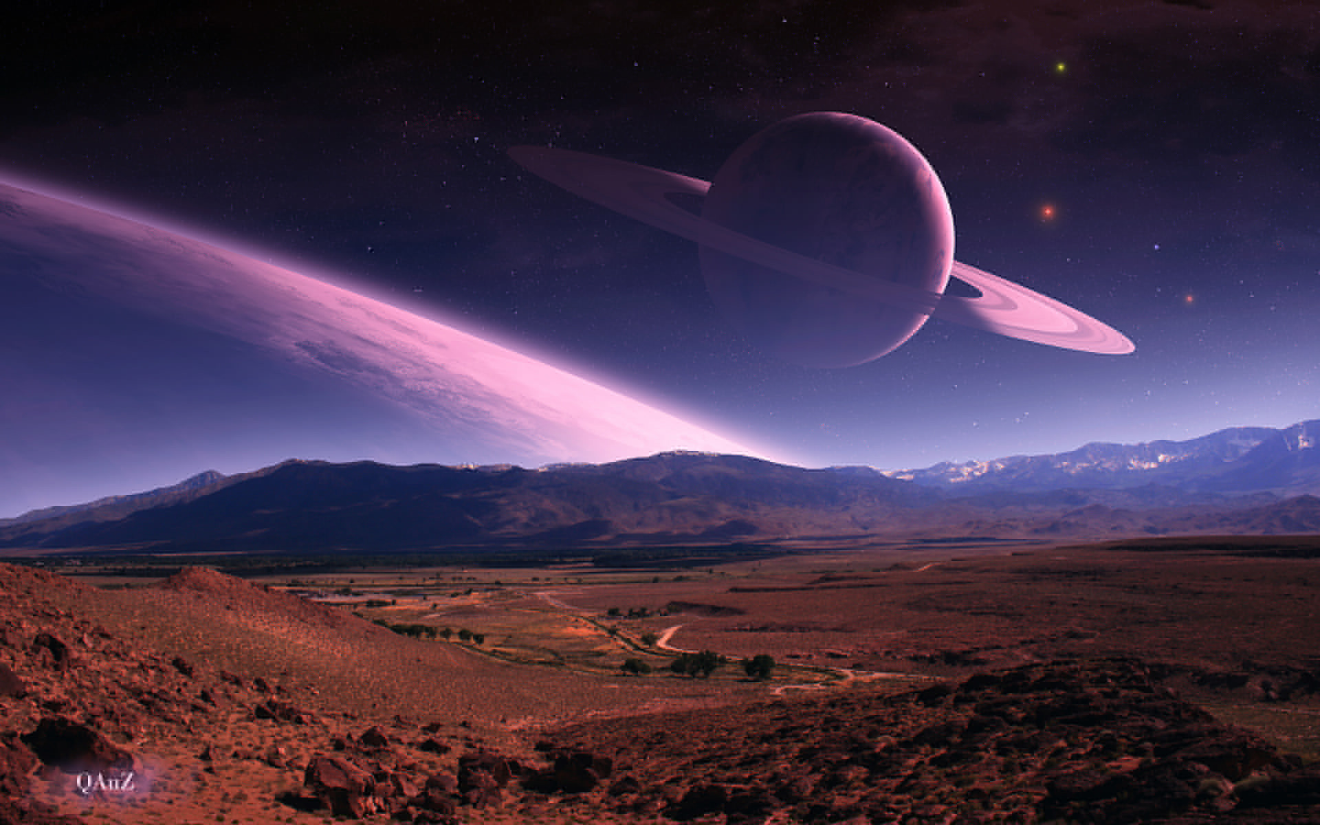 Wallpaper Science Fiction Planet Landscape