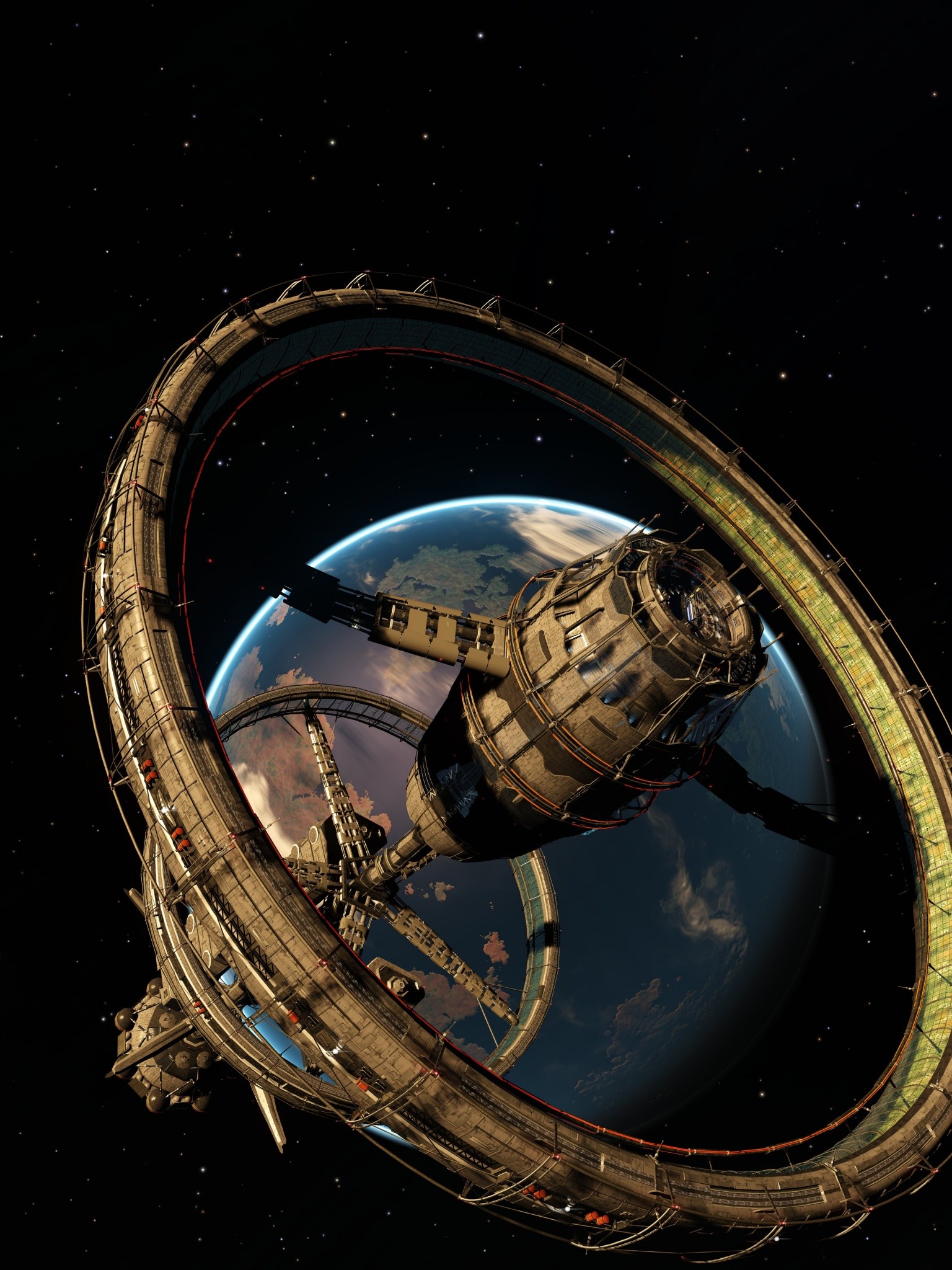 Elite Dangerous Sci Fi Wallpaper Xr Space Station