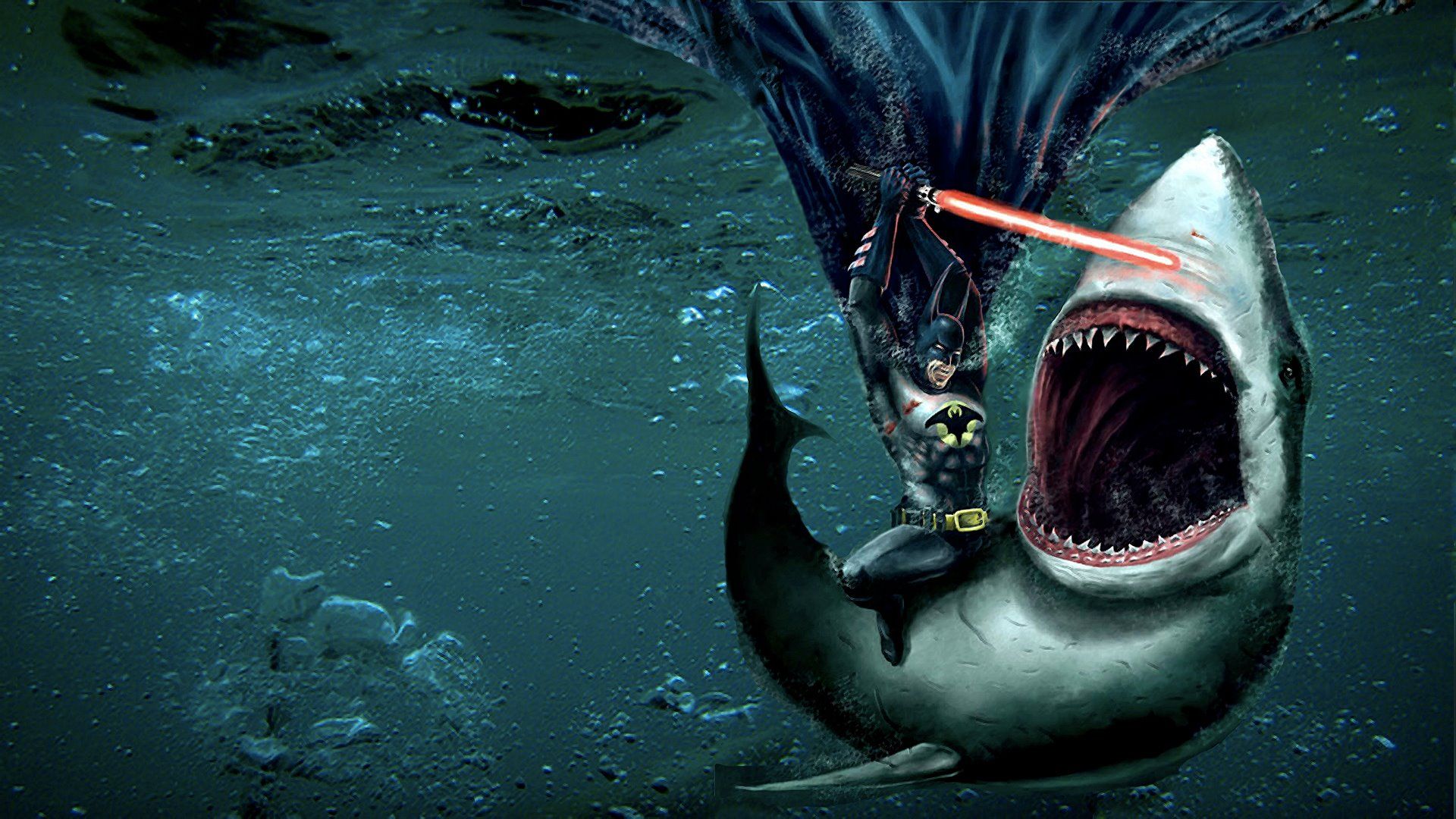Batman vs great white shark plus light saber. Batman wallpaper, Shark, HD wallpaper 1080p