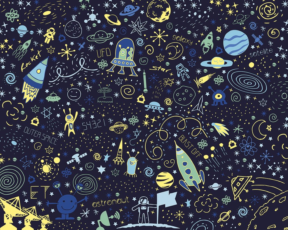 Space Doodle Wallpaper Desktop